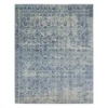 (A377) Venice Distressed Look Blue Area Rug, 8x10
