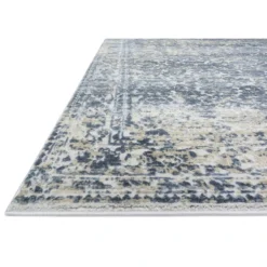 (A377) Venice Distressed Look Blue Area Rug, 8x10 -Rugs Sales Store a377 venice distressed look blue area rug 8x10 4