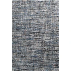(A410) Hachure Blue Woven Area Rug, 8x10