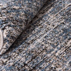 (A410) Hachure Blue Woven Area Rug, 8x10 10 (A410) Hachure Blue Woven Area Rug, 8x10 -Rugs Sales Store a410 hachure blue woven area rug 8x10 5