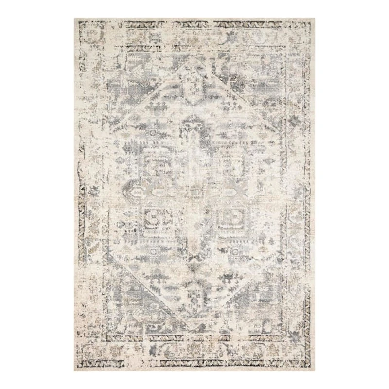 (A433) Cliff Grey Stone Area Rug, 5x7 2 (A433) Cliff Grey Stone Area Rug, 5x7 - Image 2