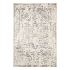 (A433) Cliff Grey Stone Area Rug, 8x10