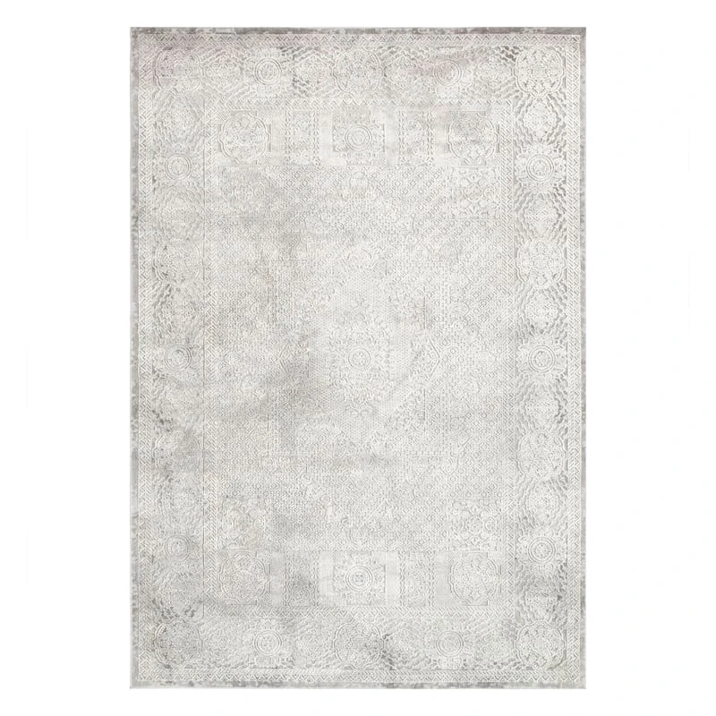 (A446) Found & Fable Infinity Grey Area Rug, 5x8 1 (A446) Found & Fable Infinity Grey Area Rug, 5x8