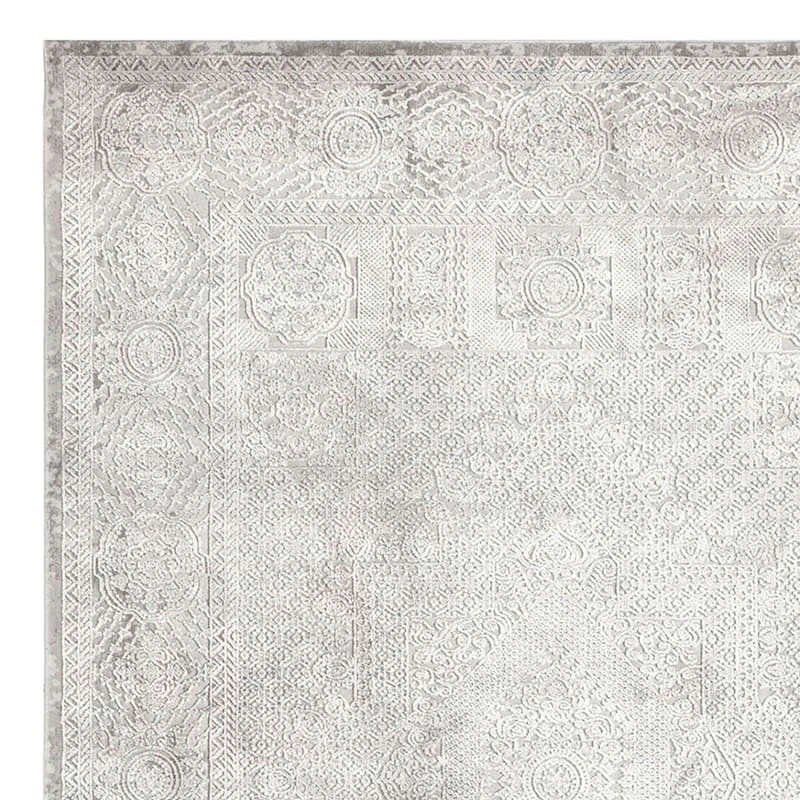 (A446) Found & Fable Infinity Grey Area Rug, 5x8 2 (A446) Found & Fable Infinity Grey Area Rug, 5x8 - Image 2