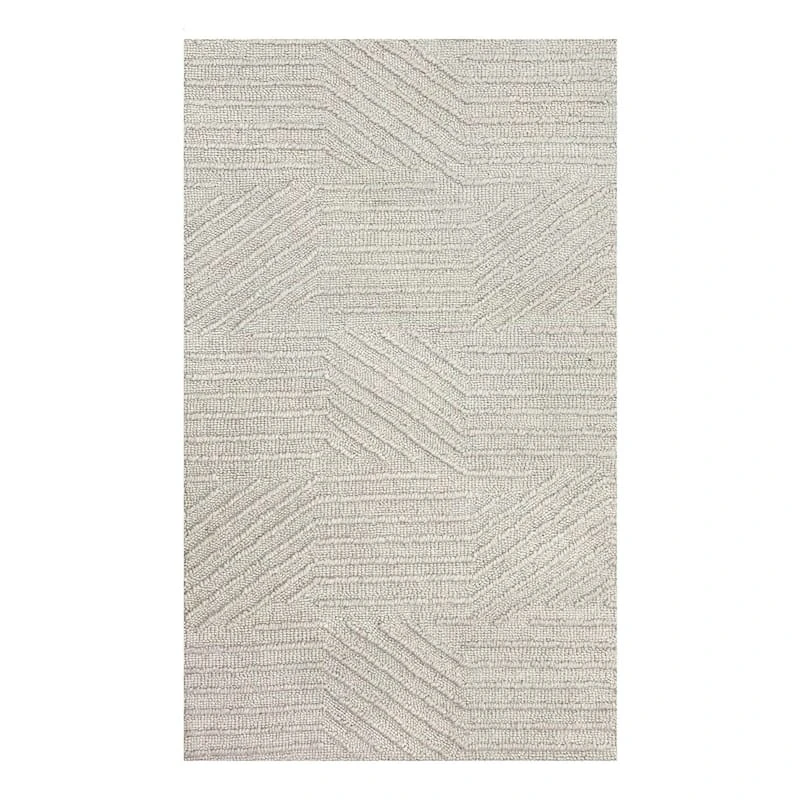 (A473) Found & Fable Dartmouth Ivory Tufted Accent Rug, 3x5 1 (A473) Found & Fable Dartmouth Ivory Tufted Accent Rug, 3x5