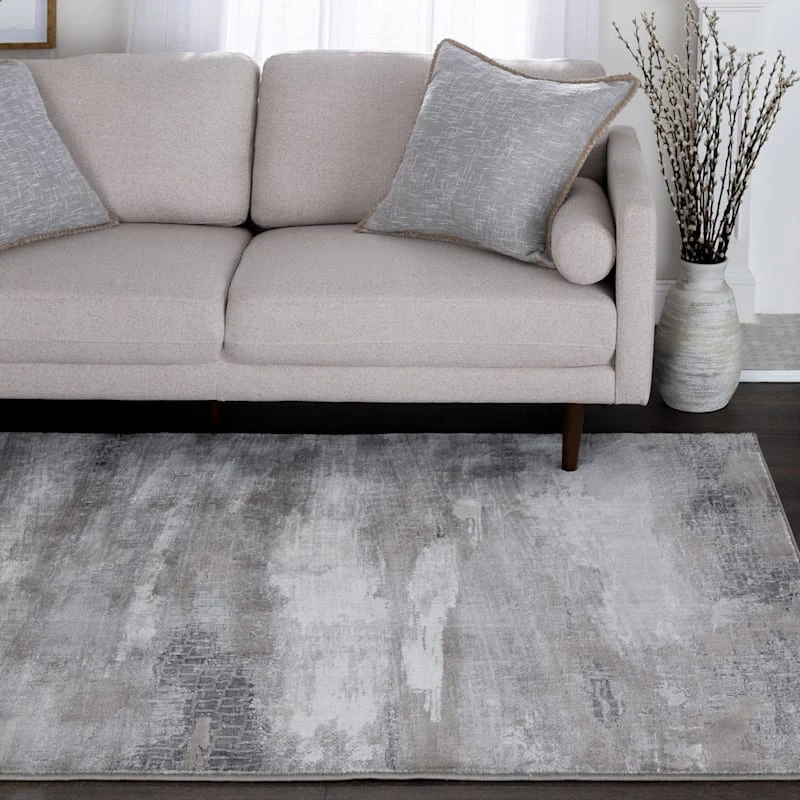 (A479) Camden Canbera Neutral Abstract Area Rug, 5x7 7 (A479) Camden Canbera Neutral Abstract Area Rug, 5x7 - Image 7