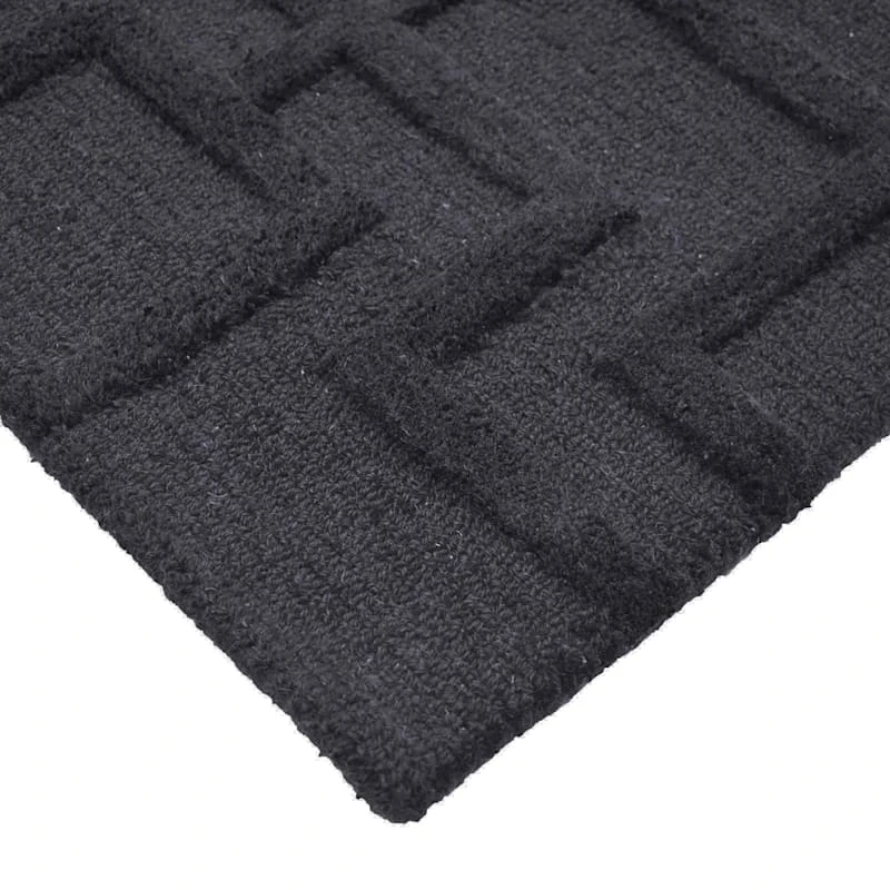 (A481) Crosby St Black Geometric Line Accent Rug, 2x4 2 (A481) Crosby St Black Geometric Line Accent Rug, 2x4 - Image 2