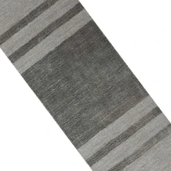 (A483) Laila Ali Albion Grey Striped Woven Runner, 2x7 -Rugs Sales Store a483 laila ali albion grey striped woven runner 2x7 4