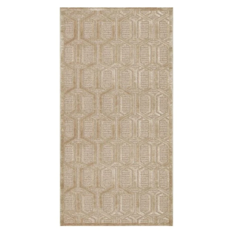 (A487) Providence Zenith Tan Geometric Accent Rug, 3x5 1 (A487) Providence Zenith Tan Geometric Accent Rug, 3x5