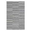 (A507) Ty Pennington Owens Blue & White Broken Stripe Runner, 2x8