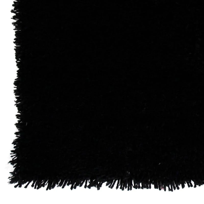 Accent Solid Black Thick Pile Shag, 2x4 4 Accent Solid Black Thick Pile Shag, 2x4 - Image 4