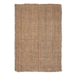 (B181) Honeybloom Jute Boucle Woven Area Rug, 7x10