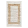 (B312) Henning Hand Woven Cotton & Jute Ivory Chindi Area Rug, 3x5
