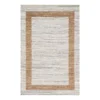 (B312) Henning Hand Woven Cotton & Jute Ivory Chindi Area Rug, 5x7