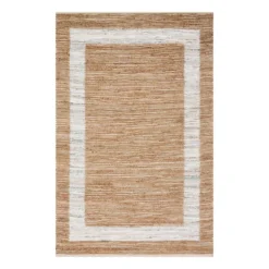 (B312) Henning Hand Woven Cotton & Jute Ivory Chindi Area Rug, 5x7 9 (B312) Henning Hand Woven Cotton & Jute Ivory Chindi Area Rug, 5x7 -Rugs Sales Store b312 henning hand woven cotton jute ivory chindi area rug 5x7 3