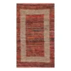 (B314) Henning Hand Woven Cotton Blend Red Chindi Area Rug, 3x5