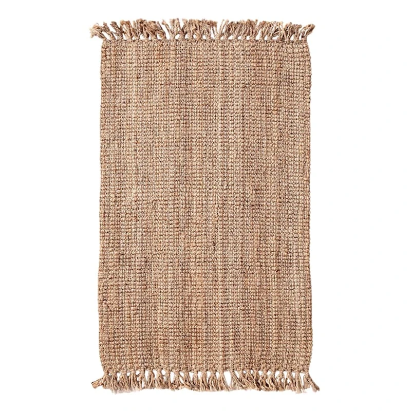 (B485) Honeybloom Jute Boucle Fringe Area Rug, 7x10 1 (B485) Honeybloom Jute Boucle Fringe Area Rug, 7x10