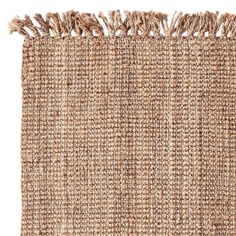 (B485) Honeybloom Jute Boucle Fringe Area Rug, 7x10 2 (B485) Honeybloom Jute Boucle Fringe Area Rug, 7x10 - Image 2