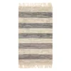 (B497) Honeybloom Hazel Natural & Navy Striped Hand Woven Jute Accent Rug, 3x5