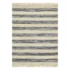 (B497) Honeybloom Hazel Natural & Navy Striped Hand Woven Jute Area Rug, 5x7