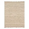 (B508) Devon Hand Woven Jute & Ivory Chenille Area Rug, 7x10