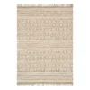 (B508) Found & Fable Devon Hand Woven Jute & Ivory Chenille Area Rug, 5x7