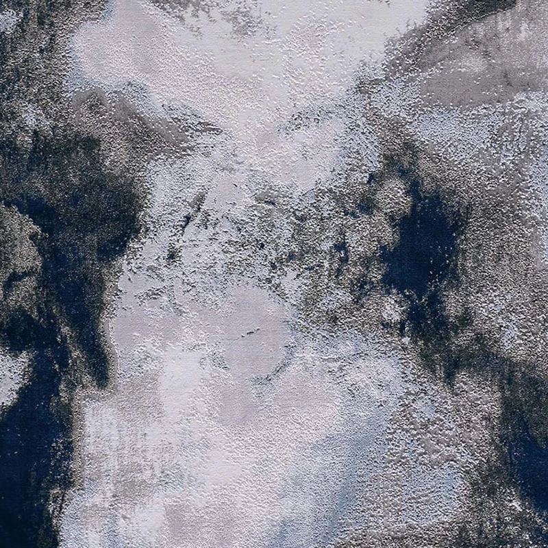 (B526) Oasis Blue Contemporary Design Area Rug, 5x7 2 (B526) Oasis Blue Contemporary Design Area Rug, 5x7 - Image 2