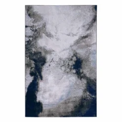 (B526) Oasis Blue Contemporary Design Area Rug, 7x10