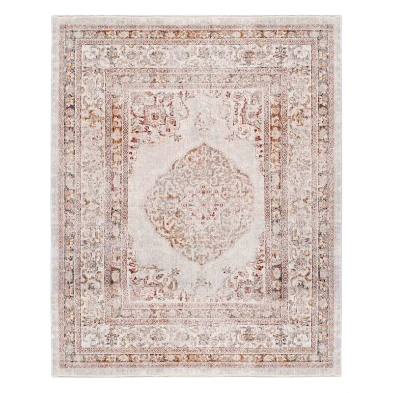 (B657) Blue & Ivory Faded Traditional Medallion Design Accent Rug, 3x5 1 (B657) Blue & Ivory Faded Traditional Medallion Design Accent Rug, 3x5