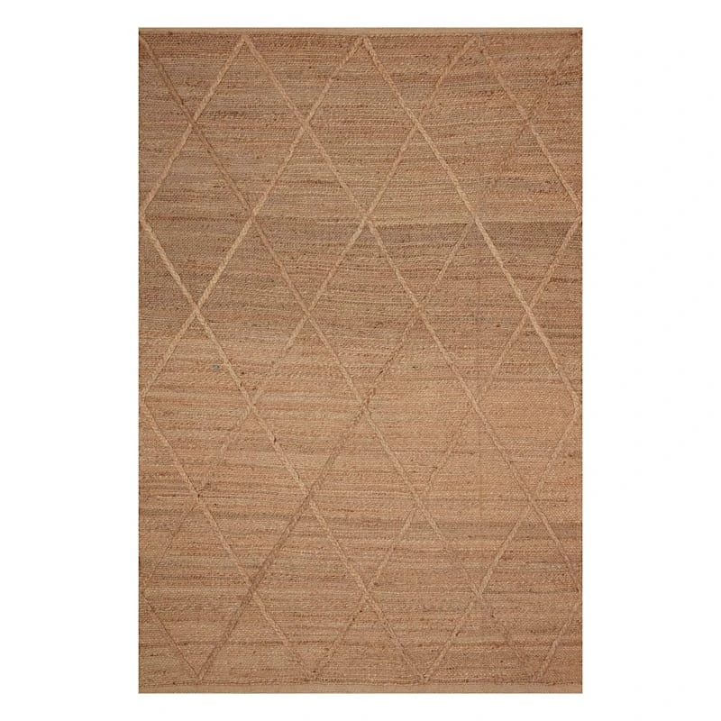 (B661) Goldie Jute Diamond Design Area Rug, 5x7 1 (B661) Goldie Jute Diamond Design Area Rug, 5x7