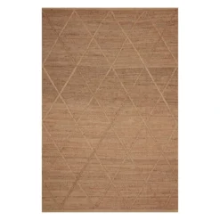 (B661) Goldie Jute Diamond Design Area Rug, 8x10
