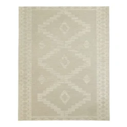 Rugs Sales Store 43 (B669) Found & Fable Goa Ivory Tribal Handmade Area Rug, 7x10