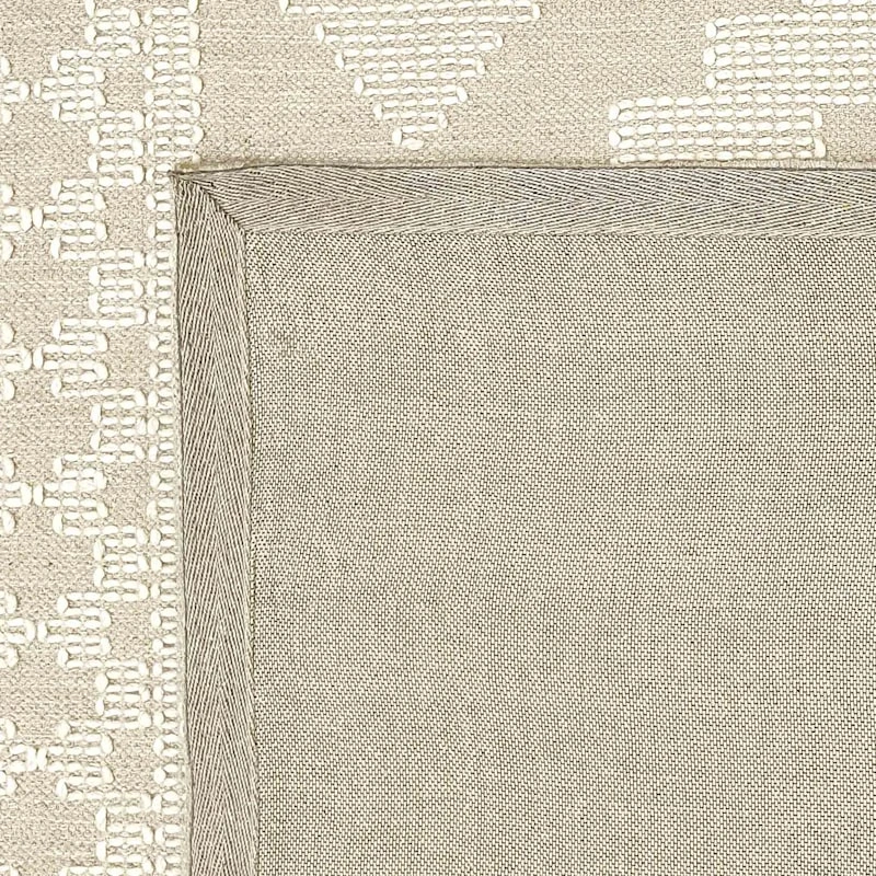 (B669) Found & Fable Goa Ivory Tribal Handmade Area Rug, 7x10 3 (B669) Found & Fable Goa Ivory Tribal Handmade Area Rug, 7x10 - Image 3