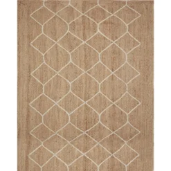 (B674) Hannah Jute Overlay Area Rug, 8x10