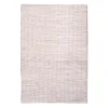 (B678) Jute Ivory Cotton Area Rug, 5x7