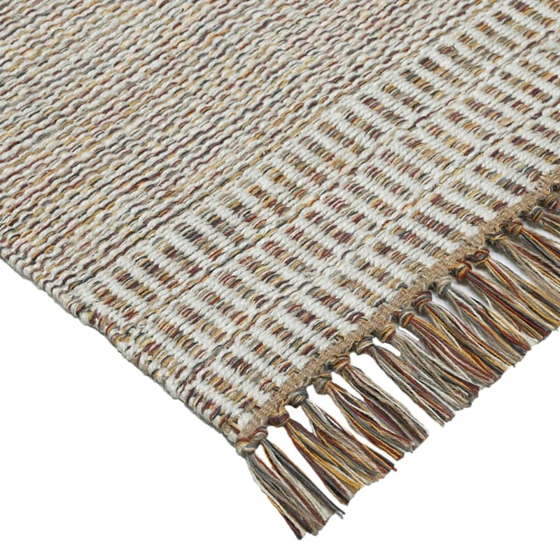(B685) Tracey Boyd Natural Dunne Fringe Accent Rug, 3x5 2 (B685) Tracey Boyd Natural Dunne Fringe Accent Rug, 3x5 - Image 2