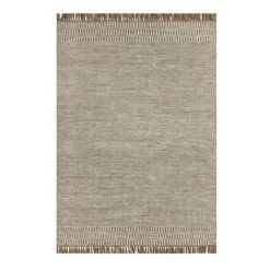 (B685) Tracey Boyd Natural Dunne Fringe Area Rug, 5x7