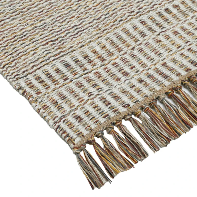 (B685) Tracey Boyd Natural Dunne Fringe Area Rug, 5x7 6 (B685) Tracey Boyd Natural Dunne Fringe Area Rug, 5x7 - Image 6