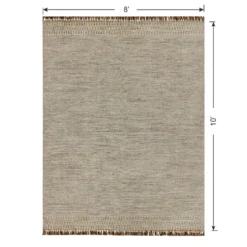 (B685) Tracey Boyd Natural Dunne Fringe Area Rug, 8x10 -Rugs Sales Store b685 tracey boyd natural dunne fringe area rug 8x10 4