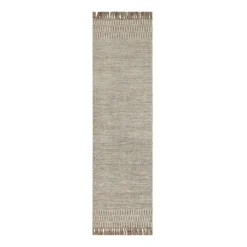 (B685) Tracey Boyd Natural Dunne Fringe Runner, 2x7