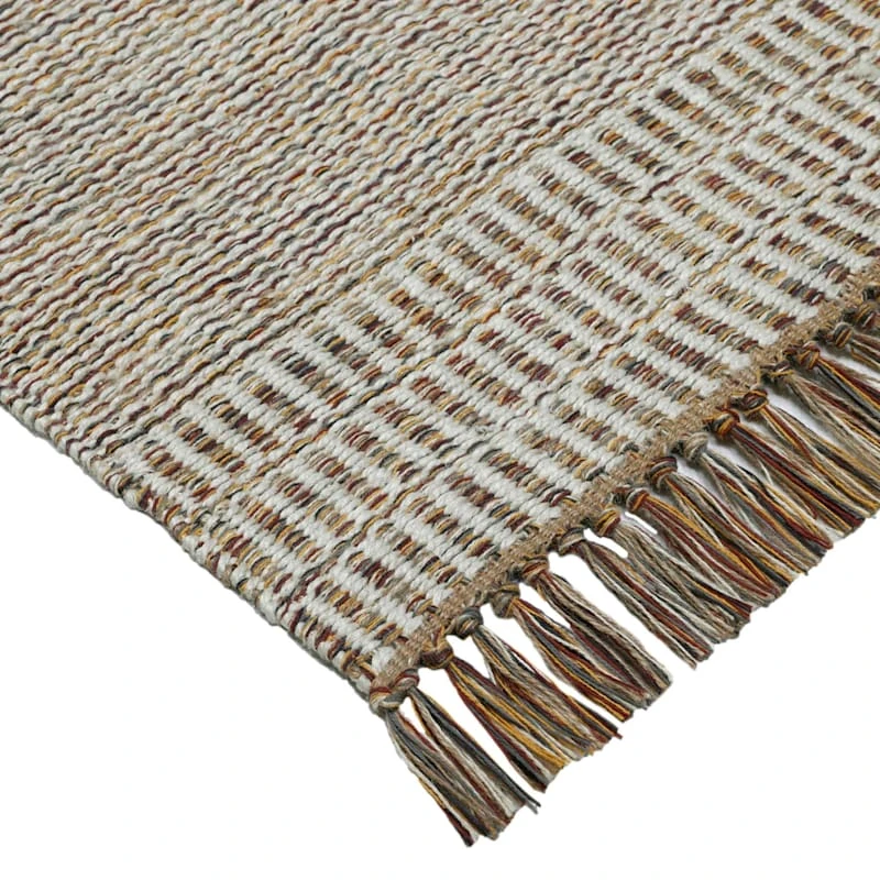 (B685) Tracey Boyd Natural Dunne Fringe Runner, 2x7 2 (B685) Tracey Boyd Natural Dunne Fringe Runner, 2x7 - Image 2