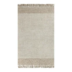 (B693) Found & Fable Kent Ivory Jute Accent Rug, 3x5