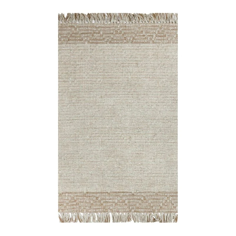 (B693) Found & Fable Kent Ivory Jute Accent Rug, 3x5 1 (B693) Found & Fable Kent Ivory Jute Accent Rug, 3x5