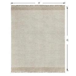 (B693) Found & Fable Kent Ivory Jute Area Rug, 8x10 -Rugs Sales Store b693 found fable kent ivory jute area rug 8x10 5