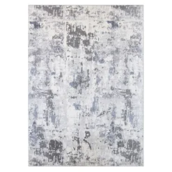 (B694) Laila Ali Verona Grey Abstract Woven Area Rug, 8x10