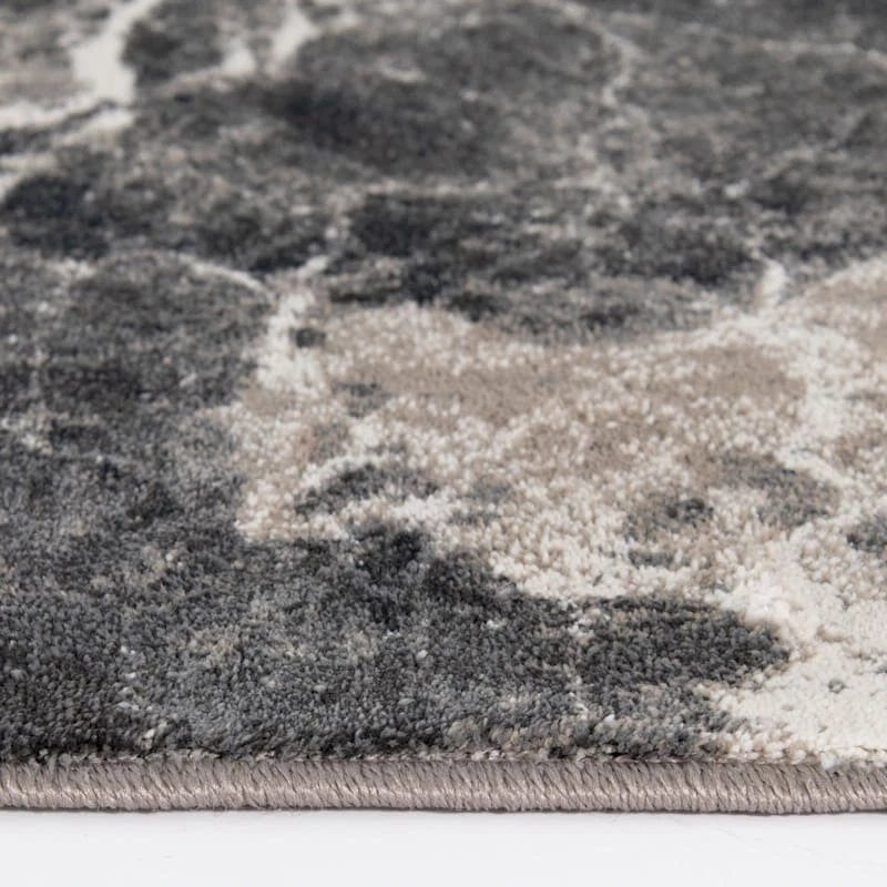 (B700) Adore Alaya Black & White Marbled Area Rug, 5x7 5 (B700) Adore Alaya Black & White Marbled Area Rug, 5x7 - Image 5