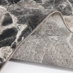 (B700) Adore Alaya Black & White Marbled Area Rug, 5x7 11 (B700) Adore Alaya Black & White Marbled Area Rug, 5x7 -Rugs Sales Store b700 adore alaya black white marbled area rug 5x7 6