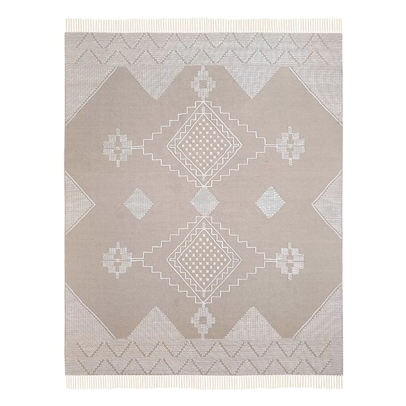 (B710) Found & Fable Goa Tan Medallion Area Rug, 8x10 1 (B710) Found & Fable Goa Tan Medallion Area Rug, 8x10