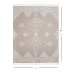(B710) Found & Fable Goa Tan Medallion Area Rug, 8x10 11 (B710) Found & Fable Goa Tan Medallion Area Rug, 8x10 -Rugs Sales Store b710 found fable goa tan medallion area rug 8x10 5