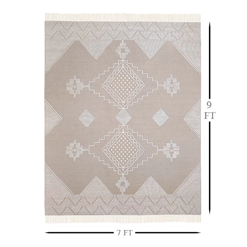 (B710) Found & Fable Goa Tan Medallion Area Rug, 8x10 5 (B710) Found & Fable Goa Tan Medallion Area Rug, 8x10 - Image 5